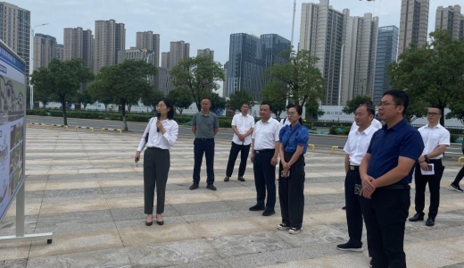 国家部委海绵城市现场复核专家组赴赣江市民公园四期项目调研