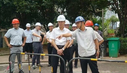 萍乡建工集团主要领导到雨污分流工程调研指导